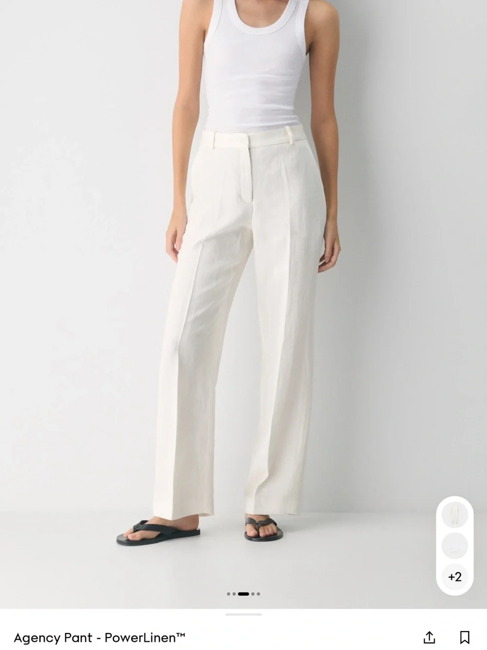 Aritzia agency linen pant (new)